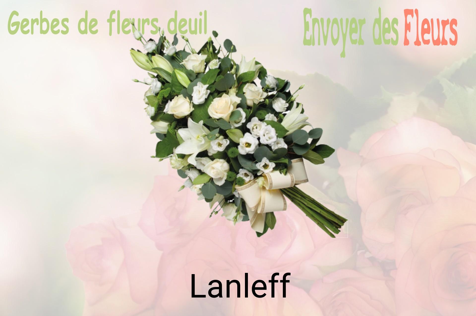 Gerbe de fleurs de deuil livrée à Lanleff